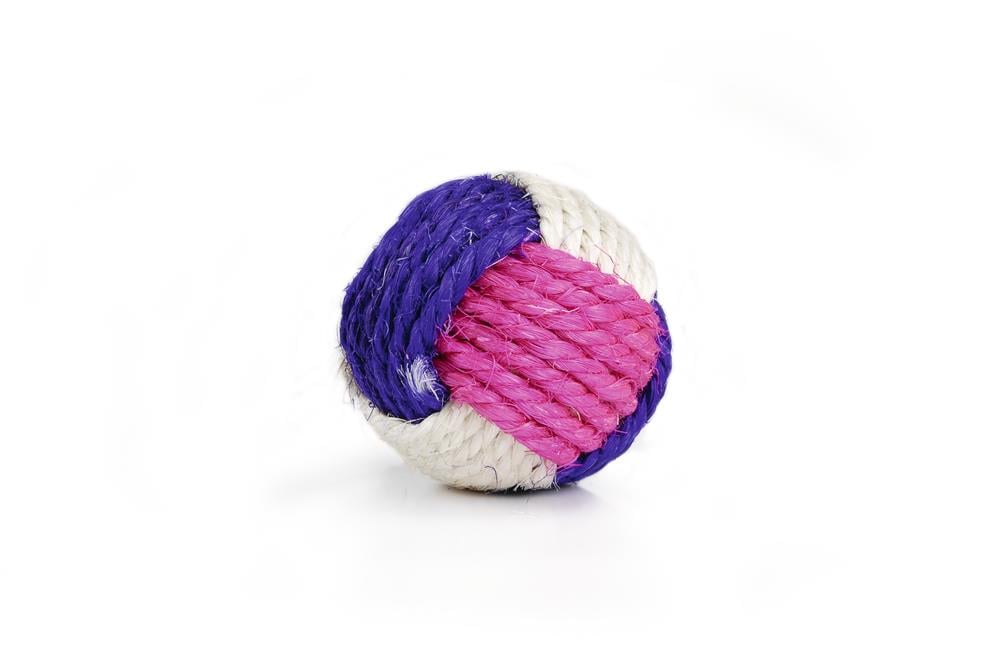 Beeztees Kedi Oyuncağı, Sisal Örgü Top, Kediotlu, 6cm