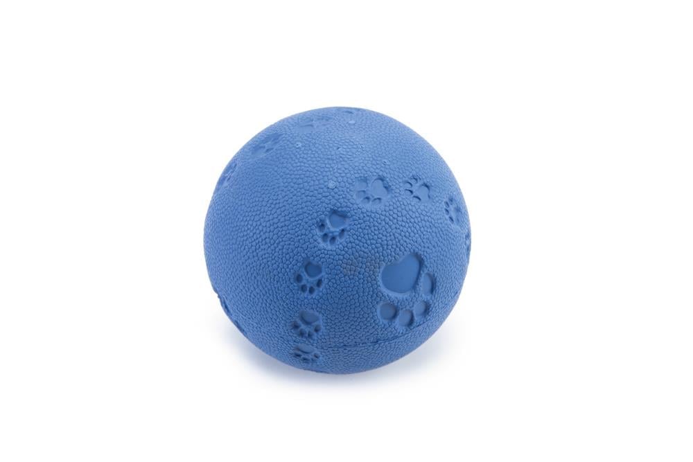 Beeztees Köpek Oyuncağı, Sesli, Top, Kauçuk, Turkuaz, 9cm
