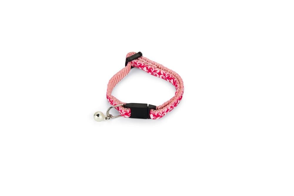 Beeztees Yavru Kedi Boyun Tasması, Zilli, Pembe, 16-23cm