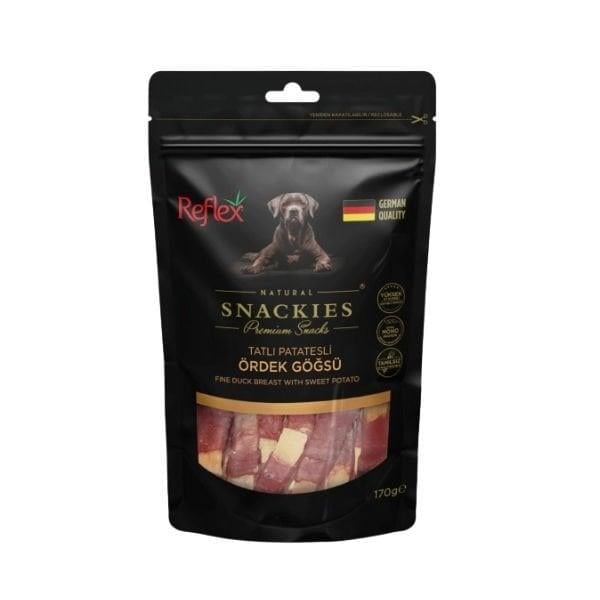 Reflex Snackies Natural Tatlı Patatesli Ördek Göğsü Tahılsız Köpek Ödül Maması 170 Gr