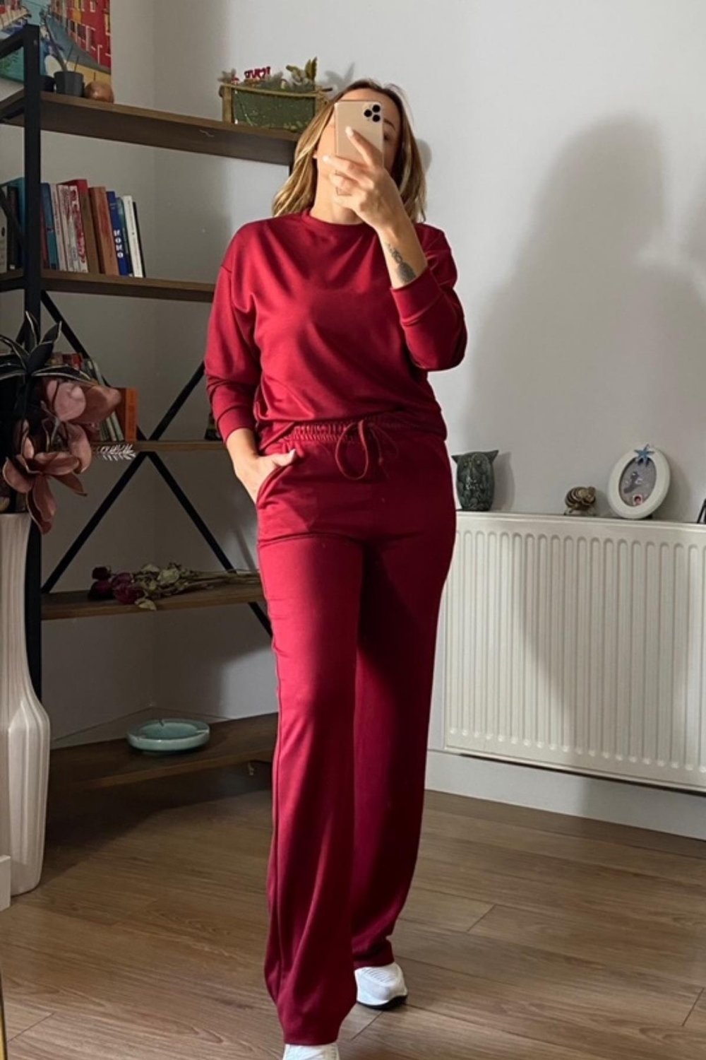 Modal Pamuk Eşofman Takımı Bordo
