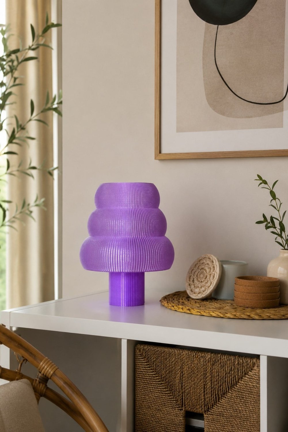 Aura Lavender Masa Lambası | NUAEN Ev Dekorasyonu