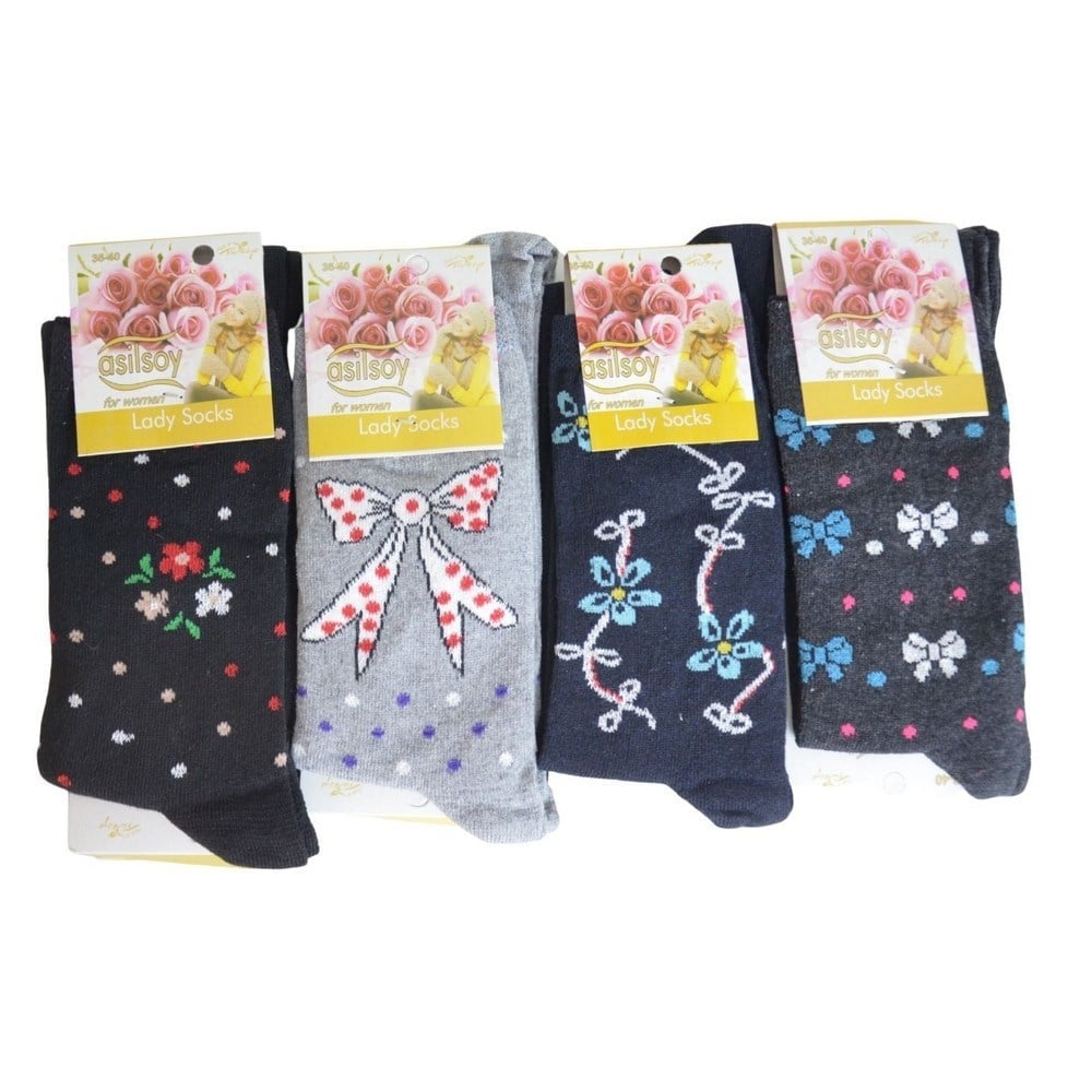 Asilsoy Bayan Çorap Soket x12 li Paket