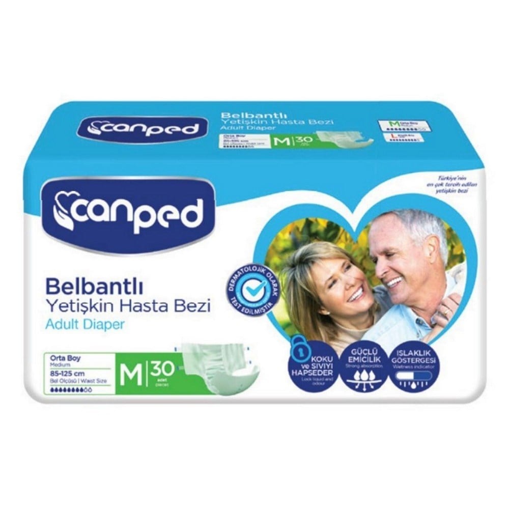 Canped Polietilen Hasta Bezi Medium 30 lu Paket