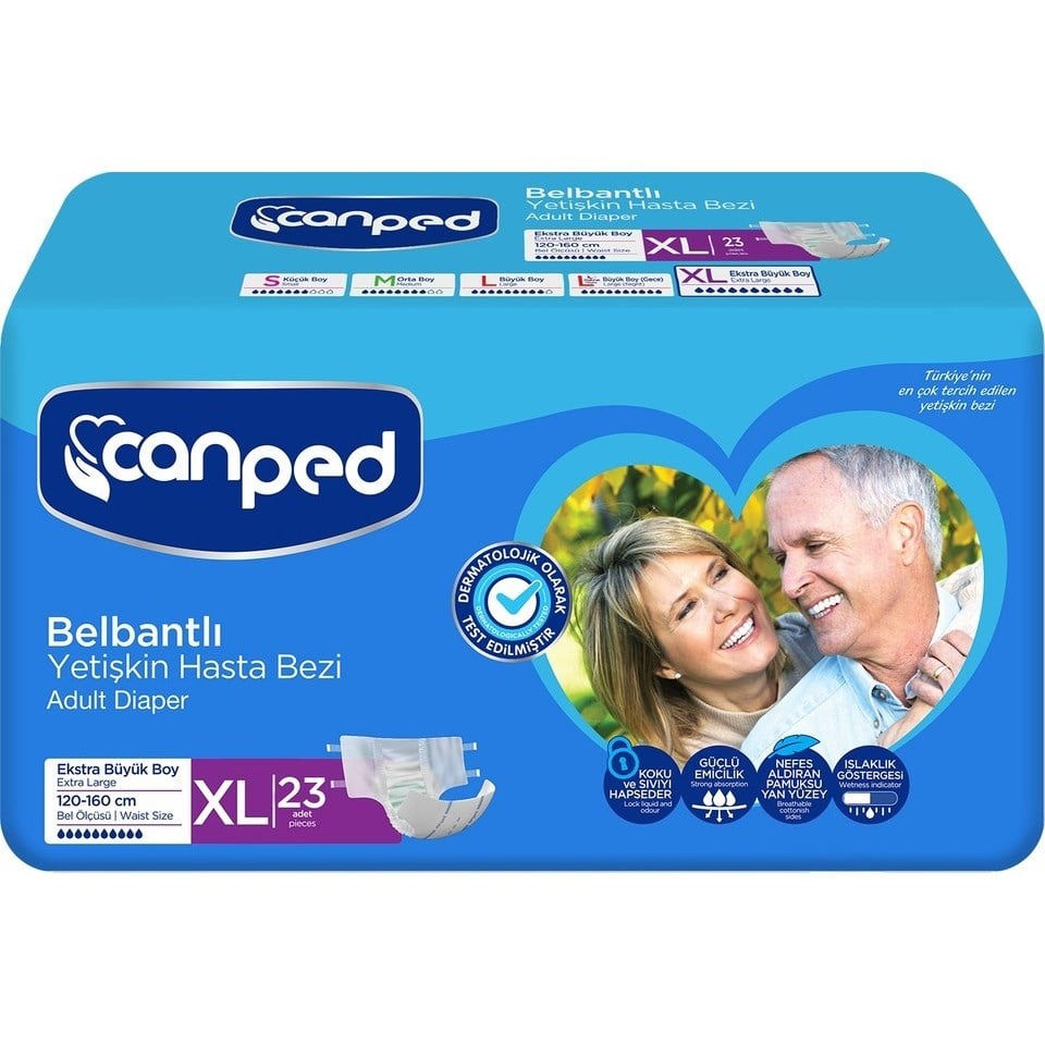Canped Tekstil Yüzey Hasta Bezi Xlarge 23 lü Paket