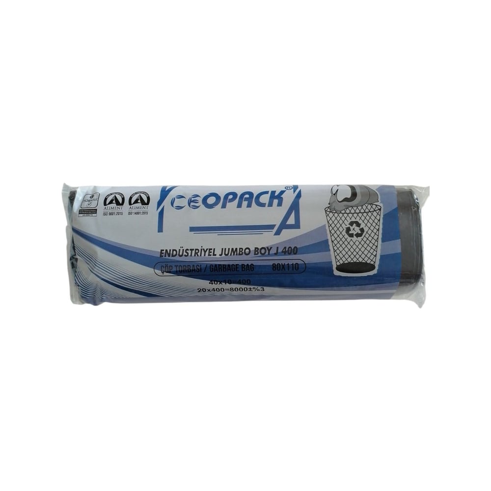 Ceopack Çöp Torbası Jumbo Boy 400 Gr 90 Lt 80x110 Cm 10 Adetli