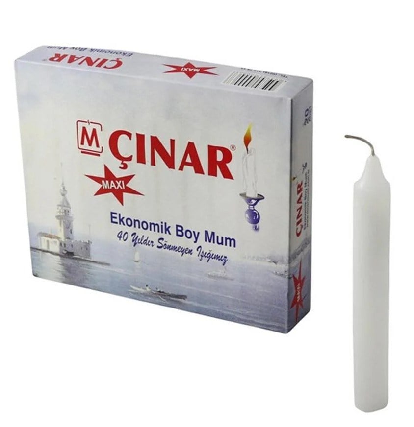 Çınar Maxi Mum 20 li Paket (Boy 14 Cm)
