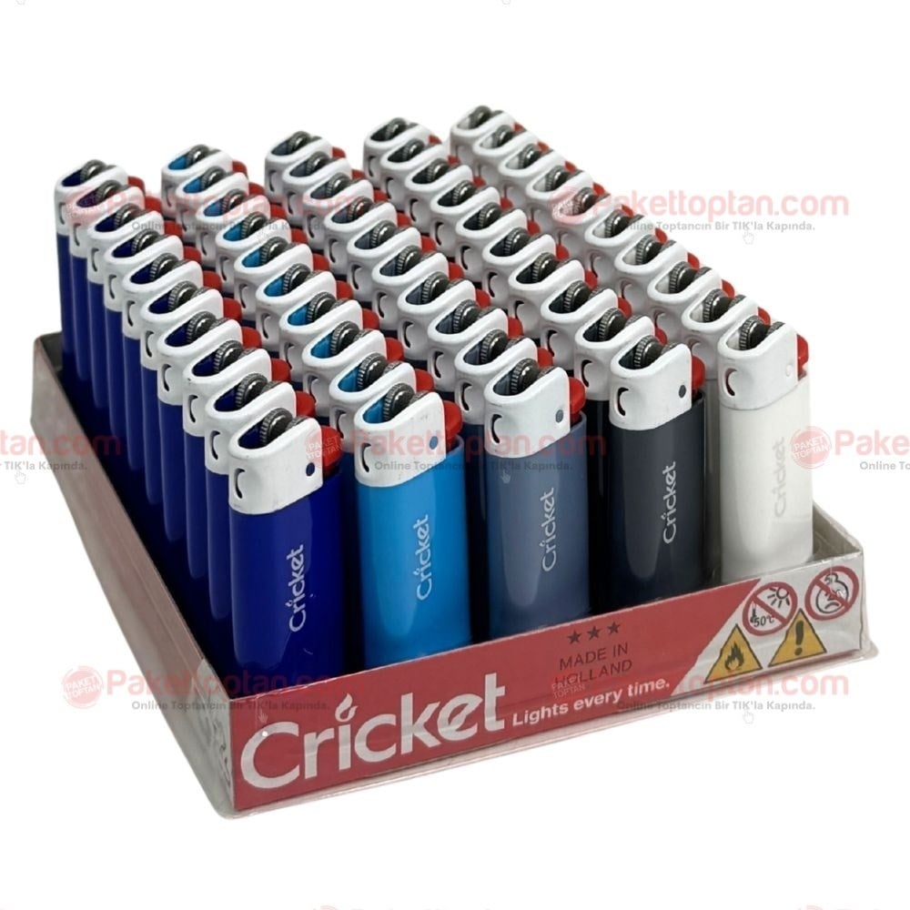 Cricket Mini Navy Taşlı Çakmak x50 li Paket