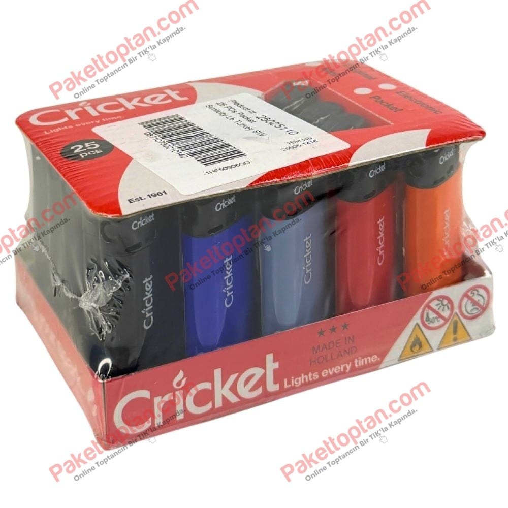 Cricket Pocket Simplicity Manyetolu Çakmak x25 li Paket