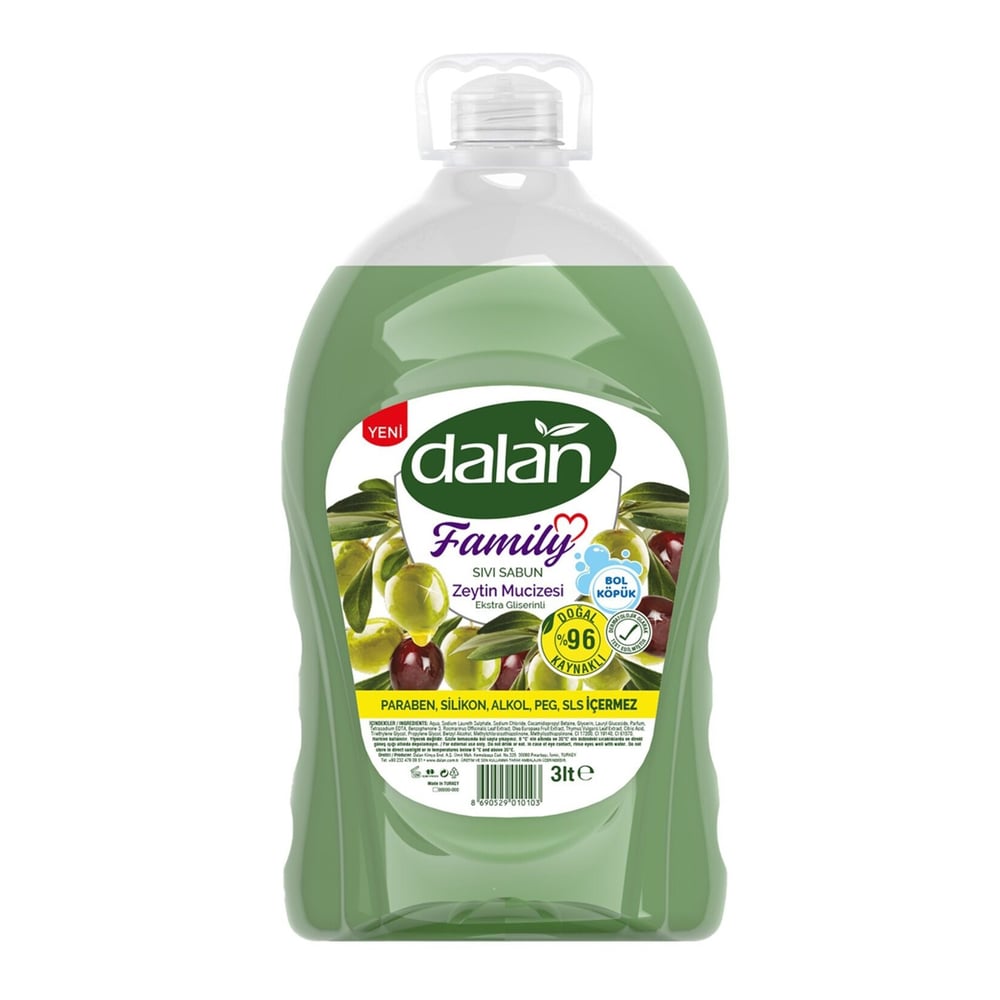 Dalan 3 Lt Sıvı Sabun Zeytin Mucizesi x4 lü Koli
