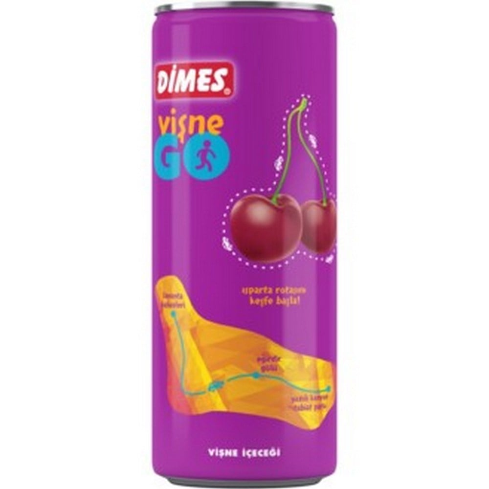 Dimes 250 Ml Teneke Vişneli İçecek x12 li Koli