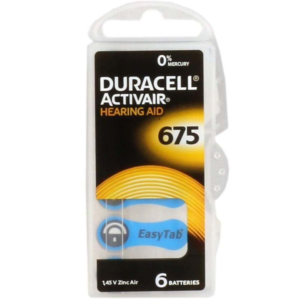 Duracell Hearing Aid 675 Numara 6 lı İşitme Cihazı Pili