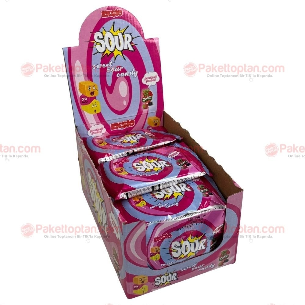 Ekşio Ekşi Yumuşak Şeker 20 Gr Ahududu x24 lü Paket