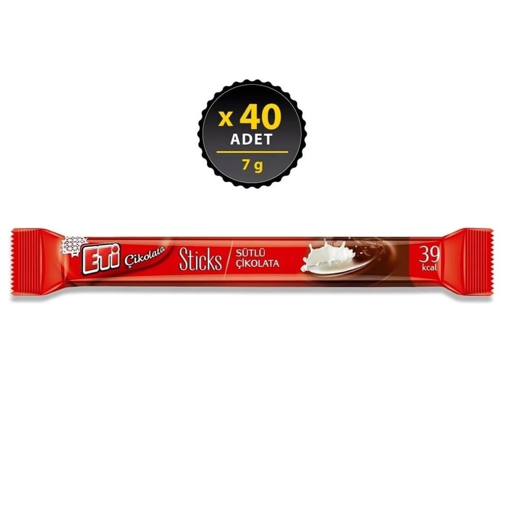 Eti Çikolata Sticks Sütlü 7 Gr x40 lı Paket