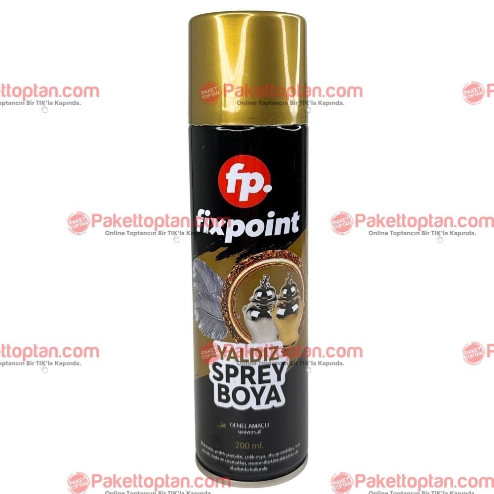 Fixpoint Sprey Boya 200 Ml Sarı Yaldızlı