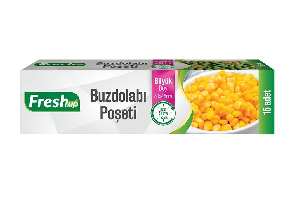 Fresh Up Buzdolabı Poşeti Büyük Boy 30x45 Cm 30 Adetli