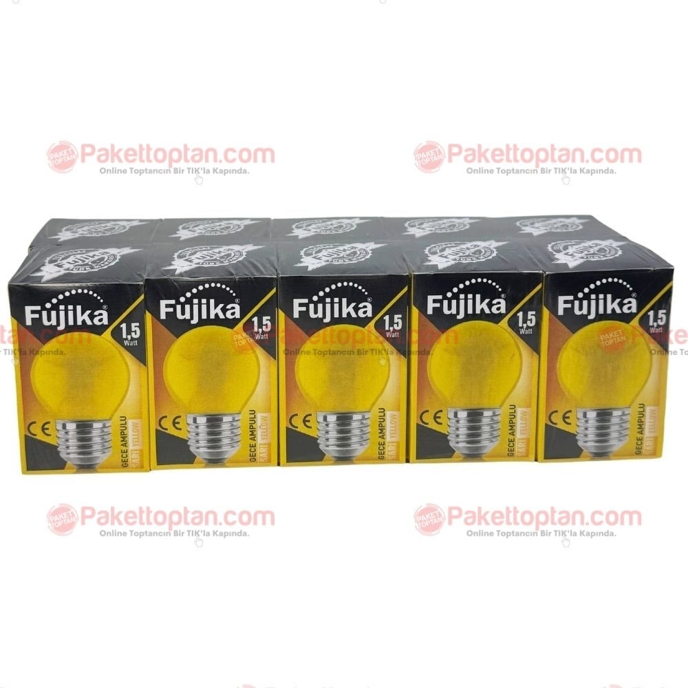Fujika Led 1,5 Watt Gece Ampulü Sarı x10 lu Paket