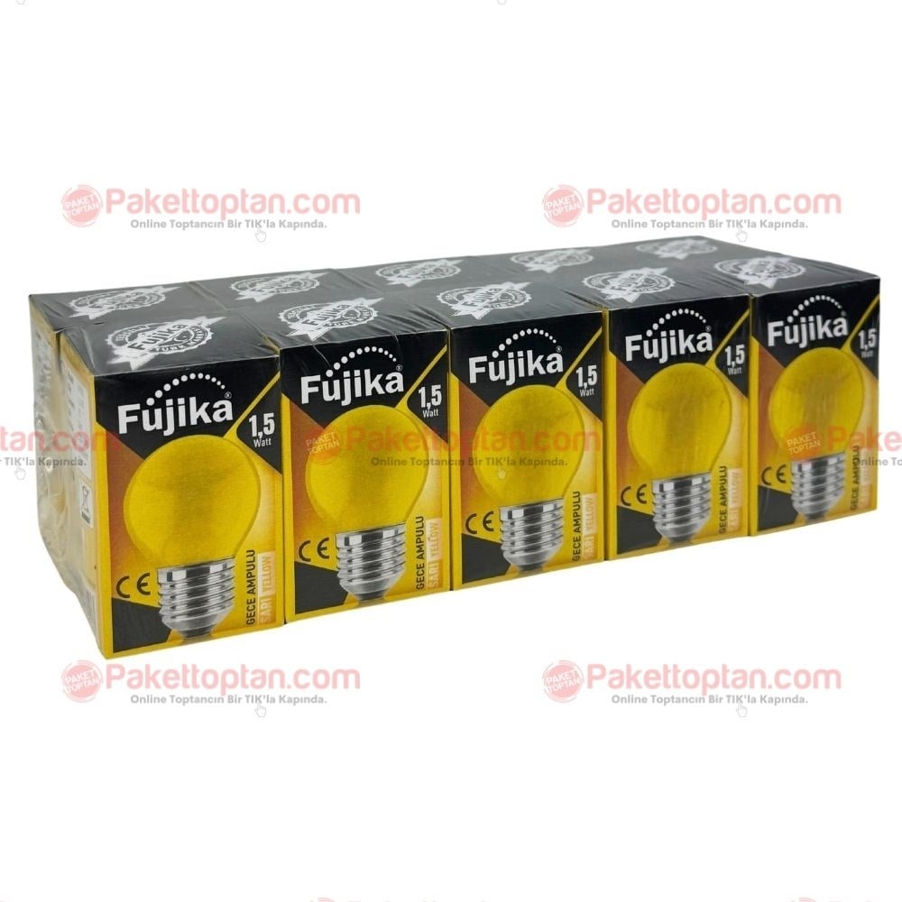 Fujika Led 1,5 Watt Gece Ampulü Sarı x10 lu Paket