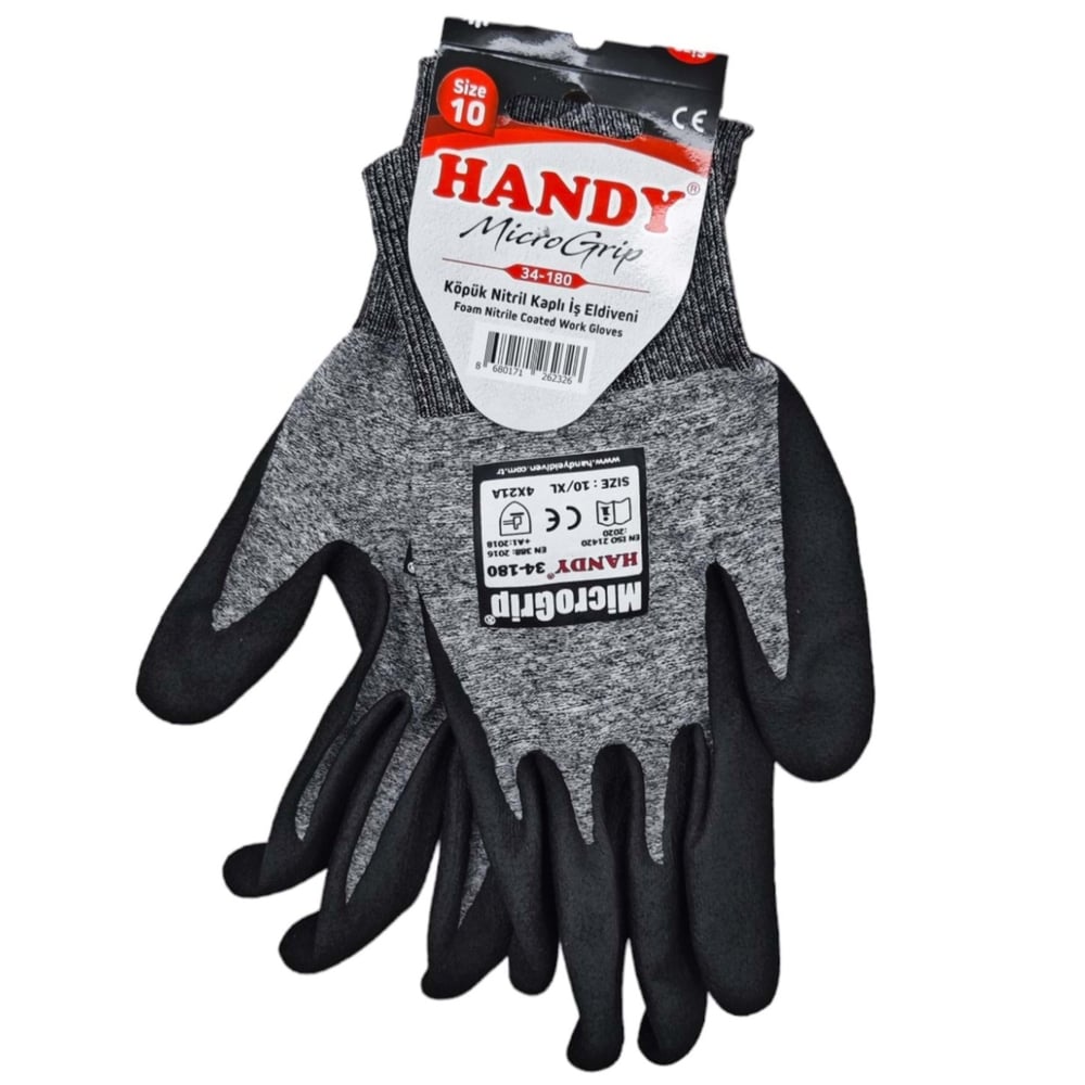 Handy Micro Grip 34-180 10 Numara İş Eldiveni x12 li Paket