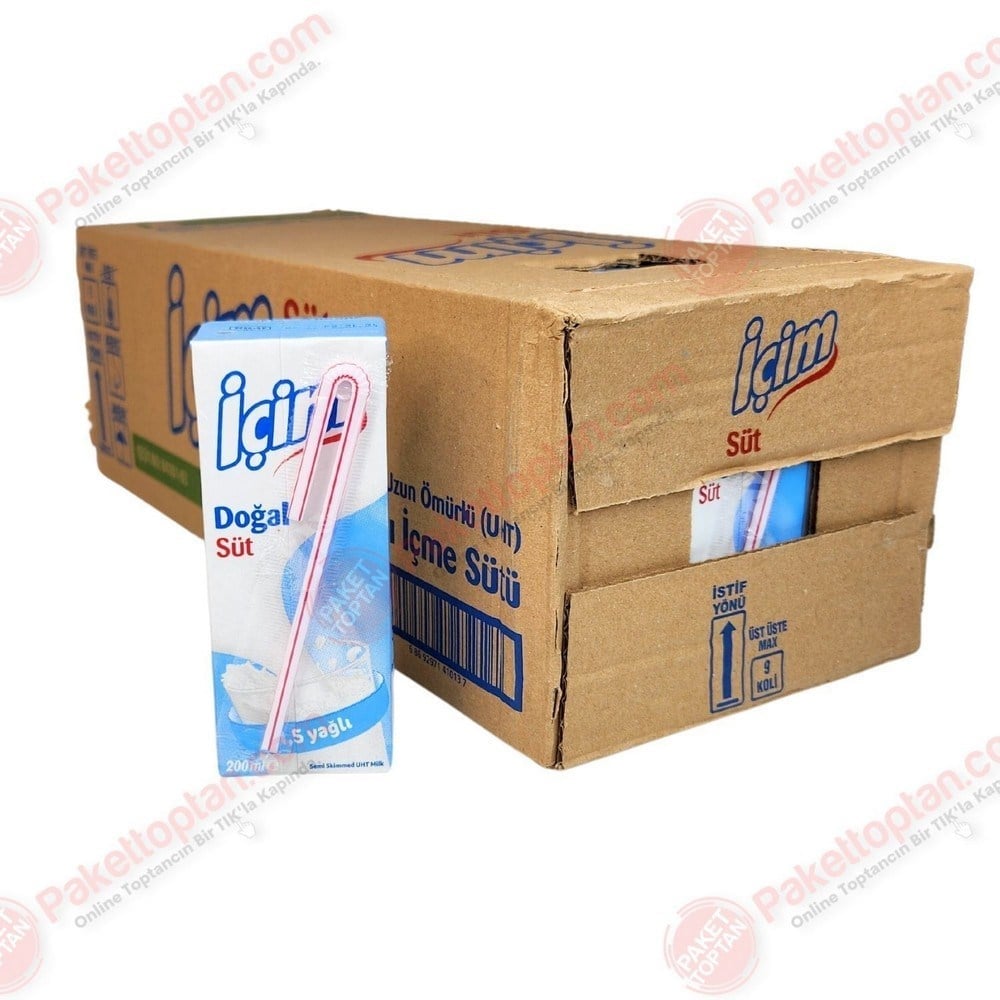 İçim Süt 200 Ml Yarım Yağlı x27 li Koli