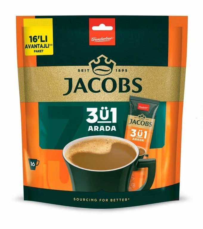 Jacobs 16 lı Poşet 3ü 1 Arada 256 Gr