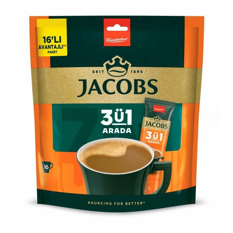 Jacobs 16 lı Poşet 3ü 1 Arada 256 Gr