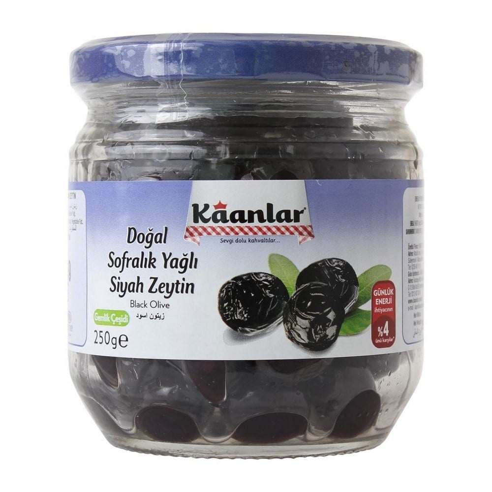 Kaanlar Zeytin 250 Gr Cam 321-380 Kalibre x12 li Koli
