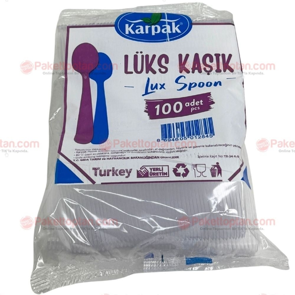 Karpak Lüks Kaşık Şeffaf 100 lü Paket