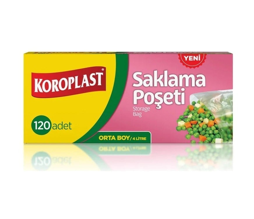 Koroplast Saklama Poşeti Orta Boy 120 li 4 Litre 24x38 Cm