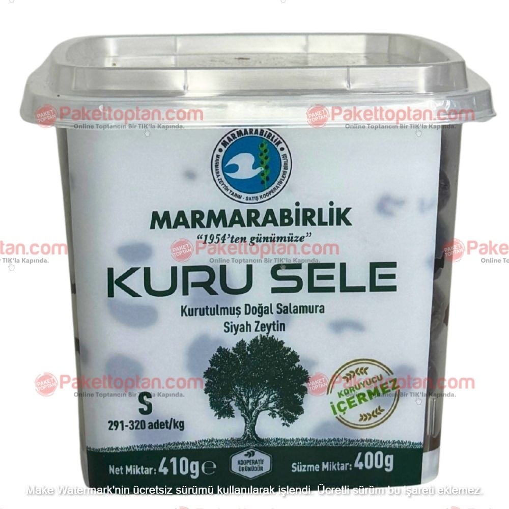 Marmarabirlik Kuru Sele 400 Gr Siyah Zeytin S (29-32)