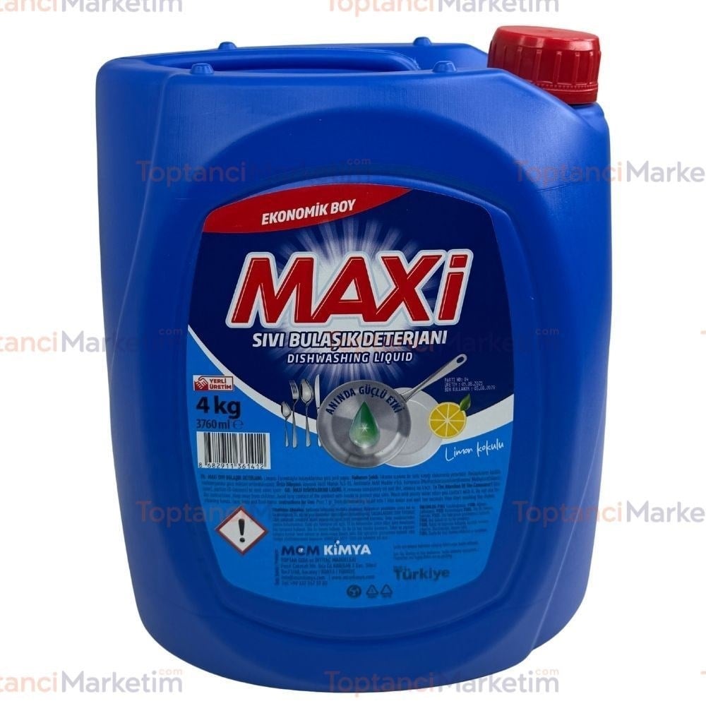 Maxi Bulaşık Deterjanı 4 Kg Limon Kokulu