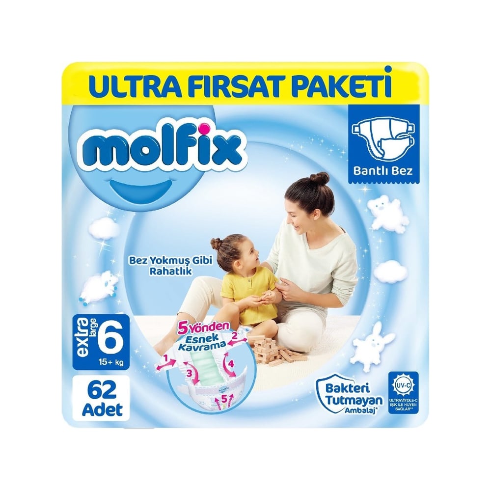 Molfix Ultra Fırsat Paketi 6 Numara 62 Adetli