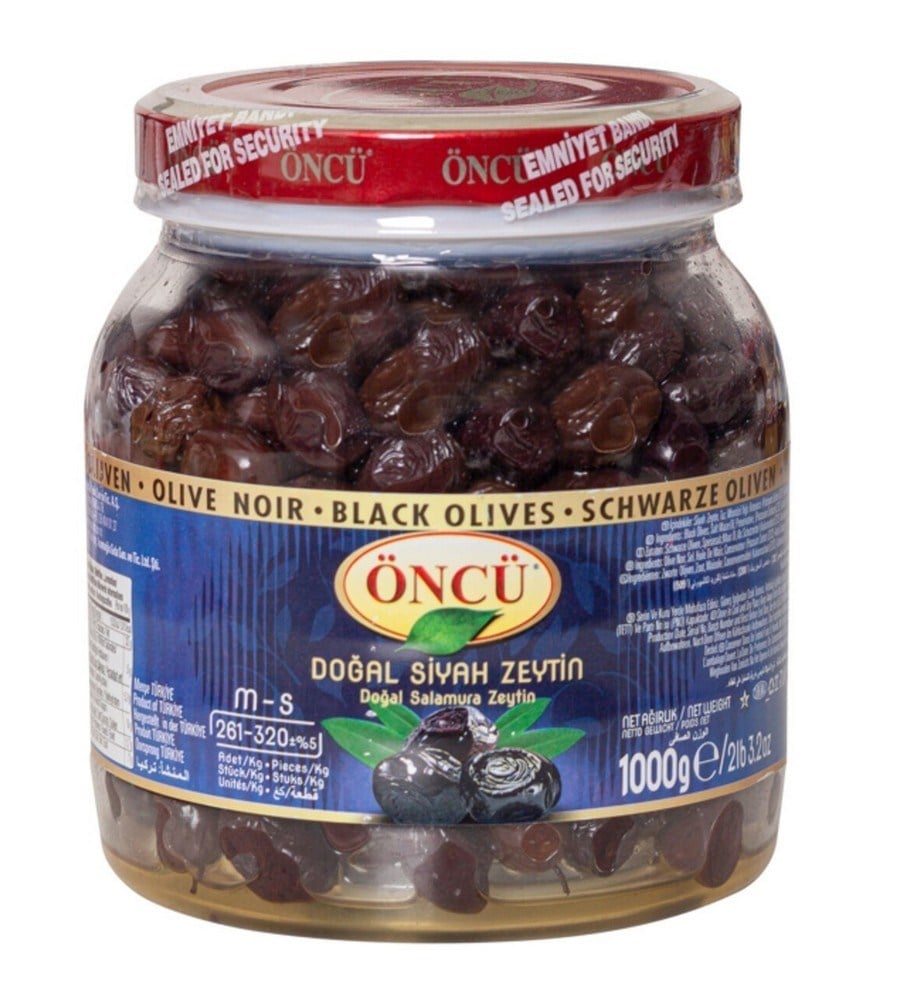 Öncü 1 kg Siyah Zeytin M-S Boy 26-32 x6 lı Koli