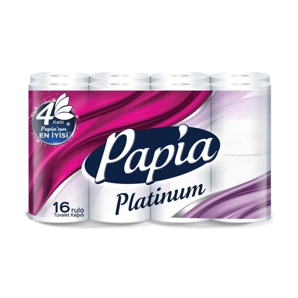 Papia Tuvalet Kağıdı 16 lı 4 Katlı Platinum x3 lü Koli