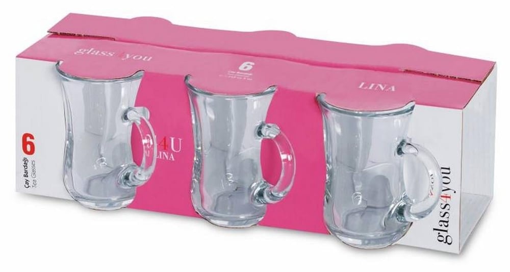 Paşabahçe glass4you Keyif Lina Saplı Bardak 6 lı Paket 140cc (55783)