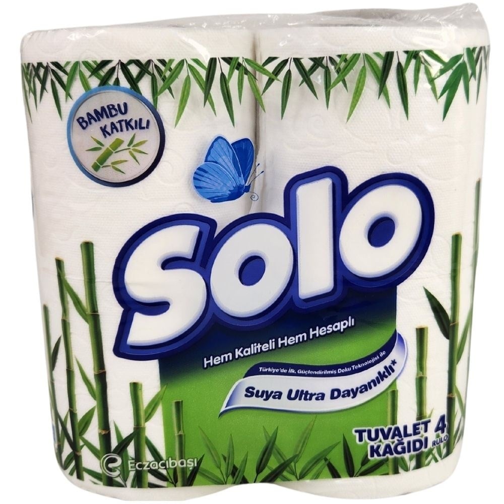 Solo 4 lü Tuvalet Kağıdı Bambu x12 li Koli