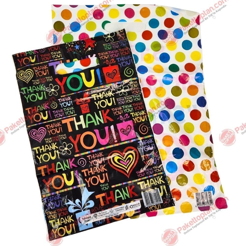 Takviyeli Poşet No 6 Çok Renkli 60x70 Cm 50 li Paket