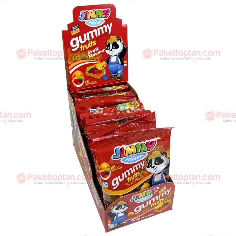 Tayaş Jimmy Gummy Fruits 80 Gr Yumuşak Şeker x12 li Paket