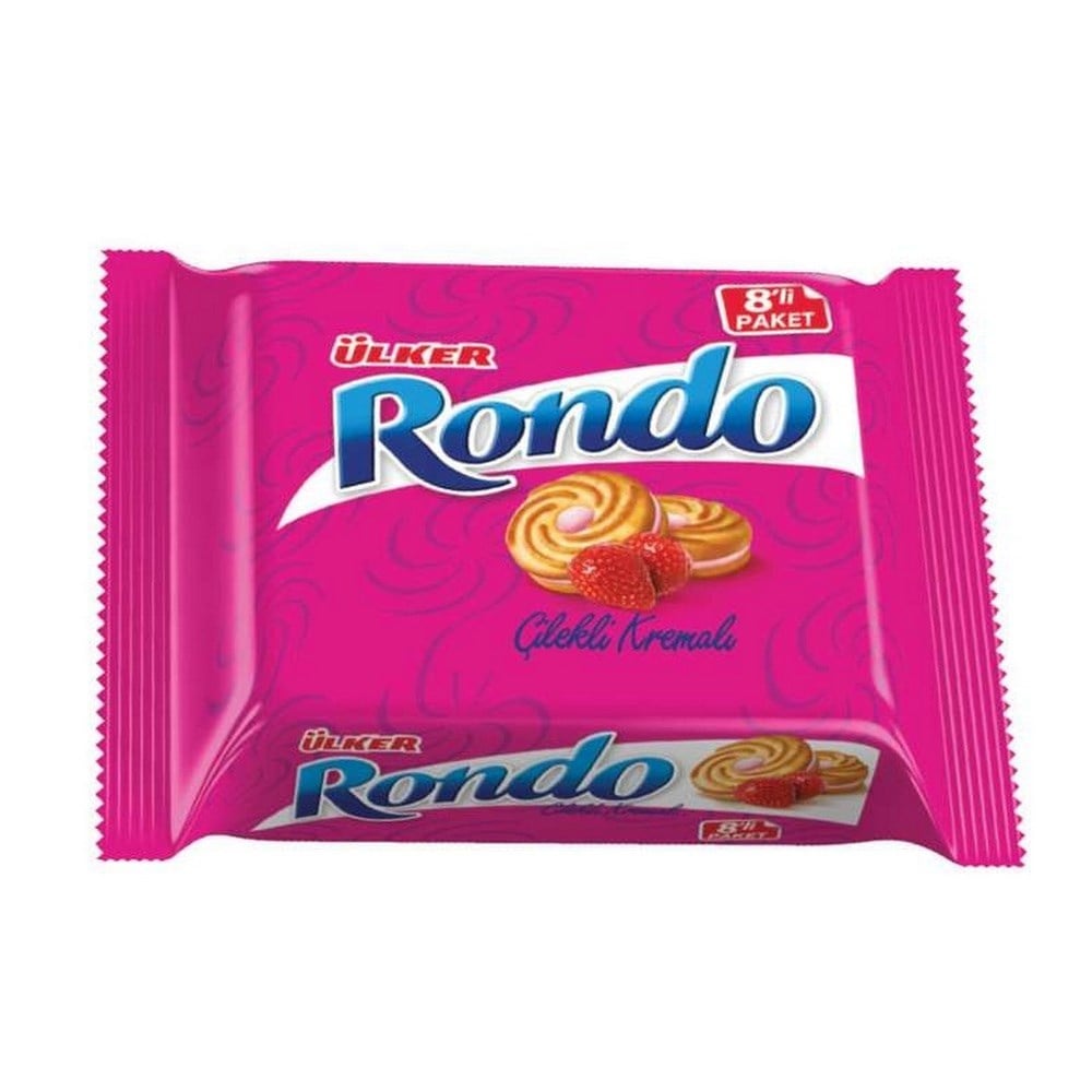 Ülker Kremalı Rondo Çilek 8 li Paket 8x61 gr x6 lı Koli