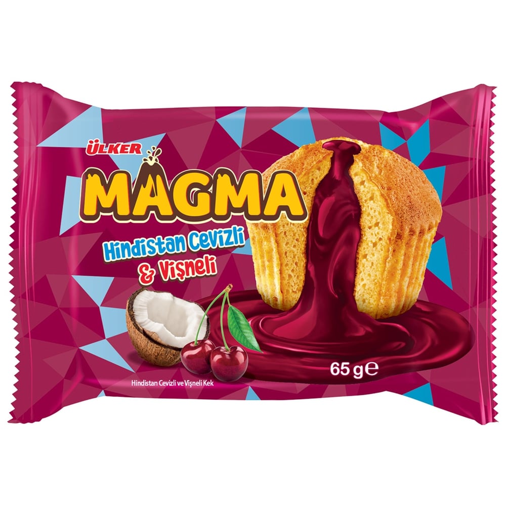 Ülker Magma Hindistan Cevizli ve Vişneli Kek 65 Gr x16 lı Koli