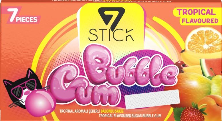 7 Stick Tropikal Aromalı Sakız 14,5 Gr x24 lü Paket