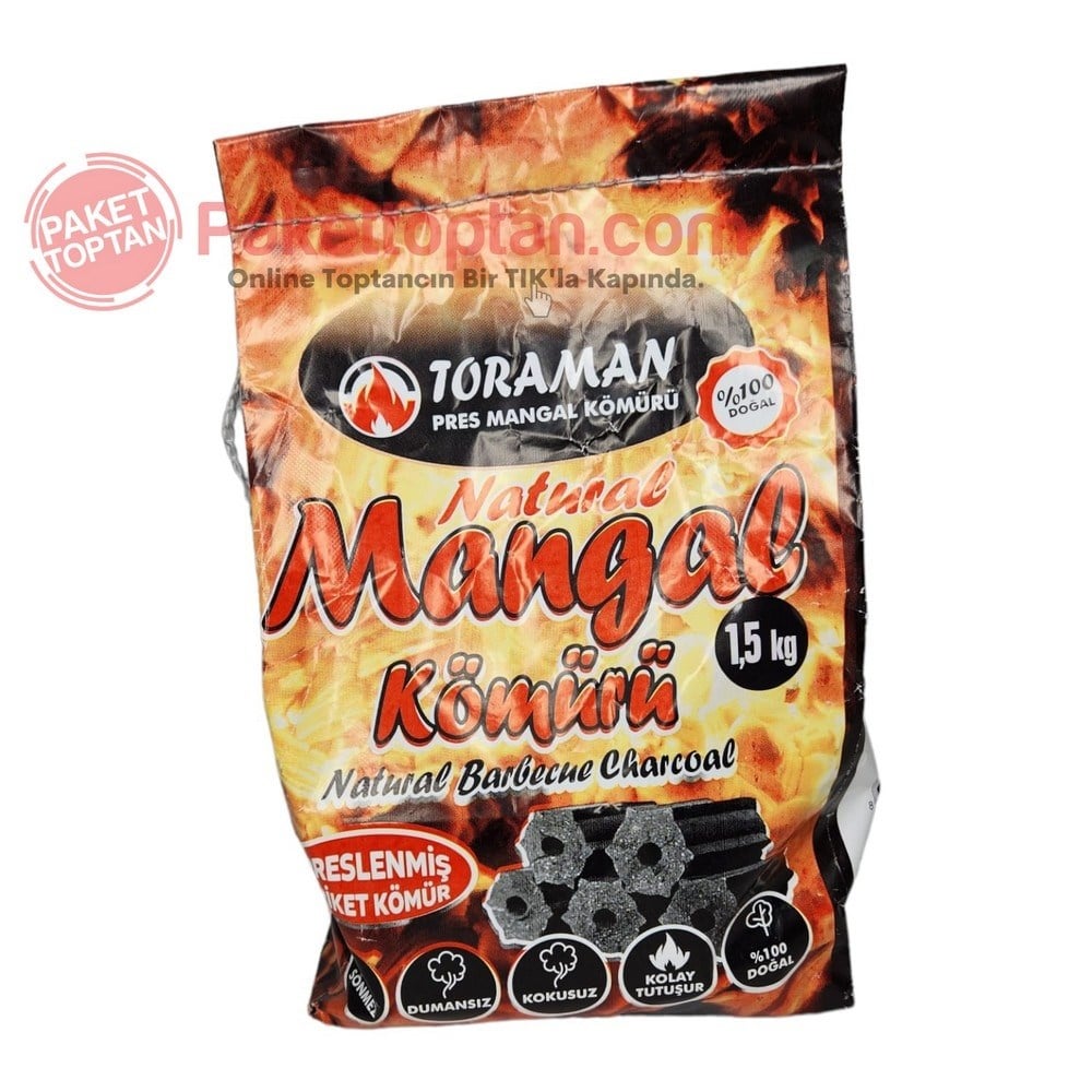 Briket Mangal Fındık Kabuğu Kömürü Preslenmiş 1,5 Kg
