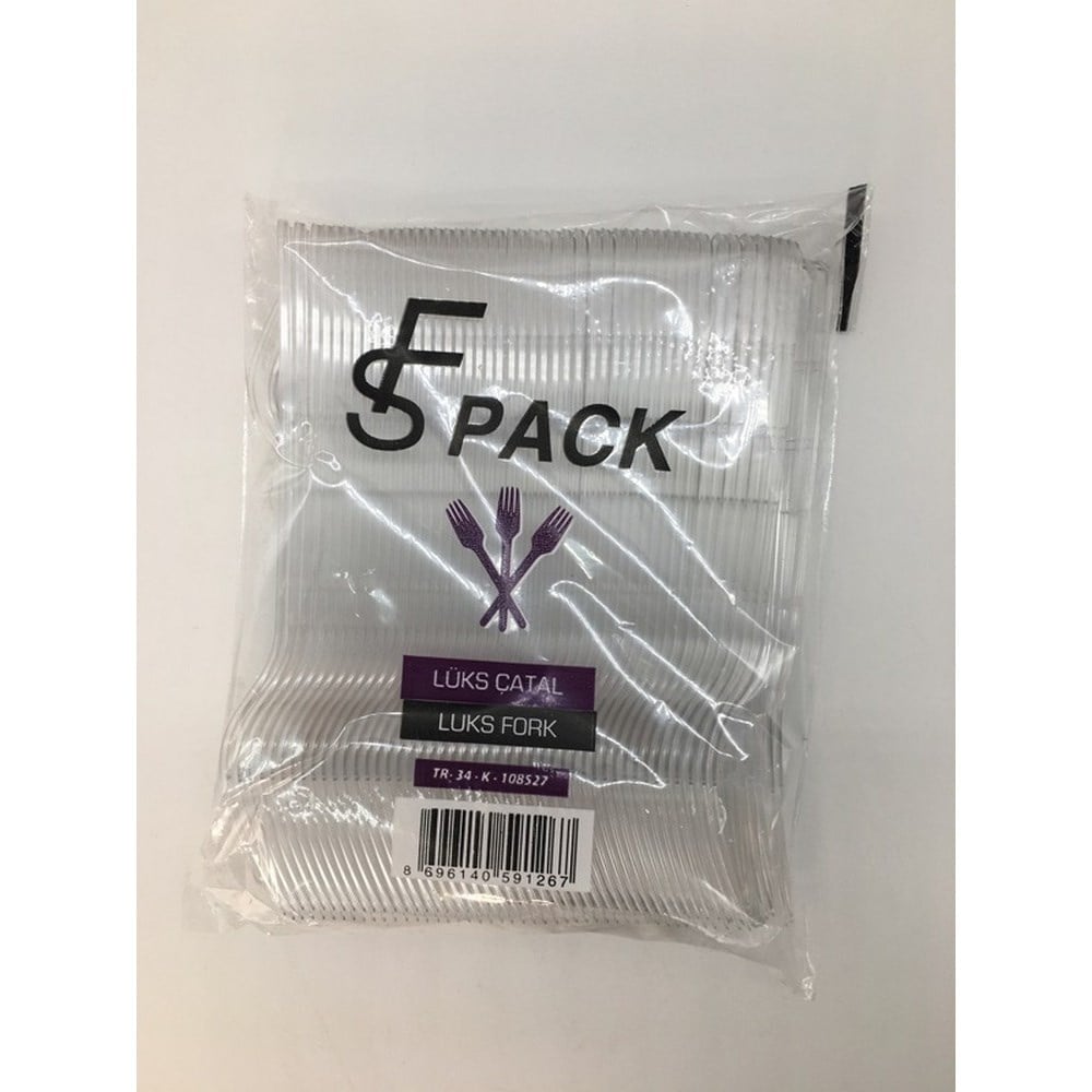Çatal Şeffaf Lüks 100 lü Paket