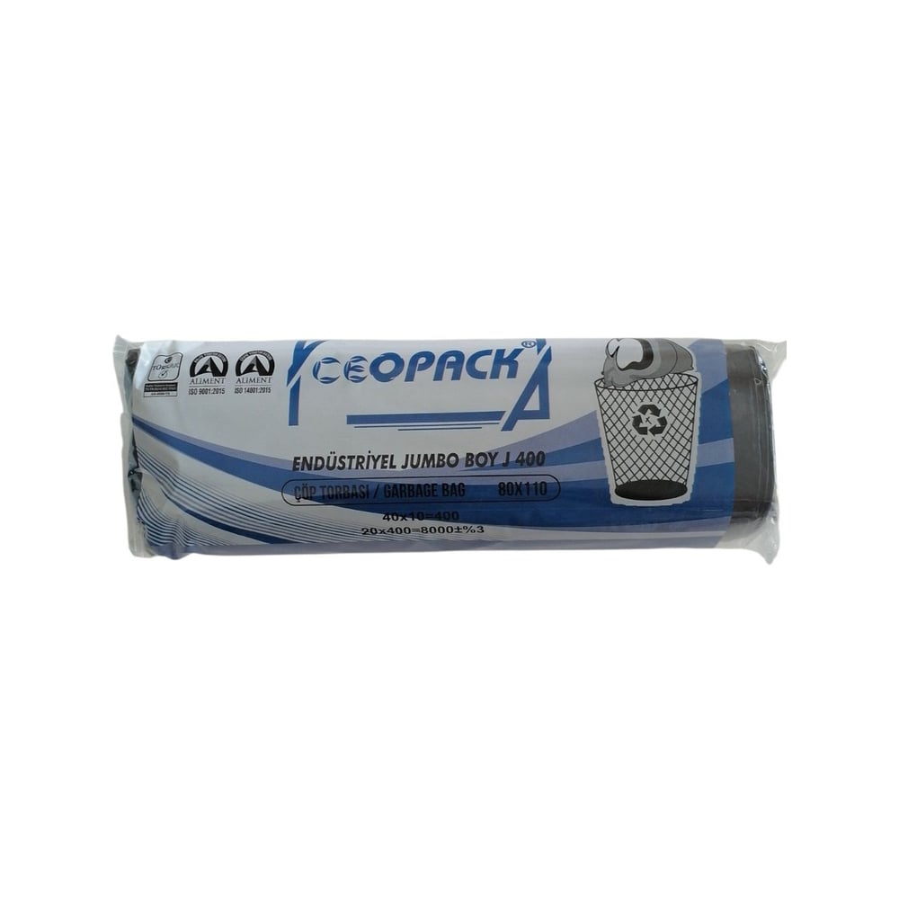 Ceopack Çöp Torbası Jumbo Boy 400 Gr 90 Lt 80x110 Cm 10 Adetli