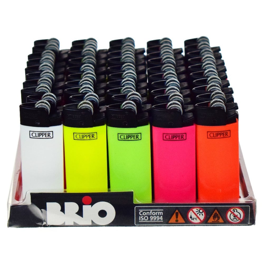 Clipper Brio Micro Taşlı Çakmak x50 li Paket