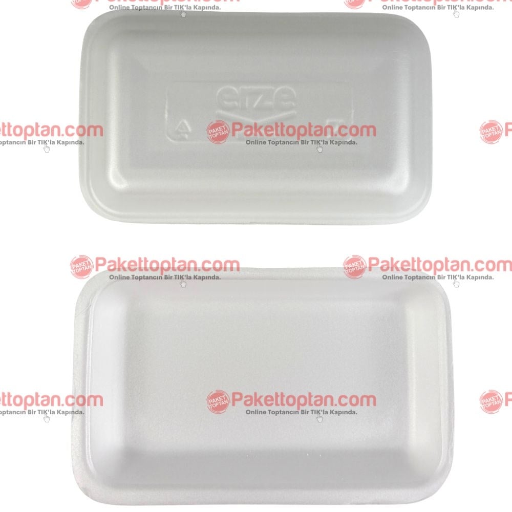 Erze Mod 1 Kalın Beyaz Kayık Tabak (1 Kiloluk) x250 li Paket