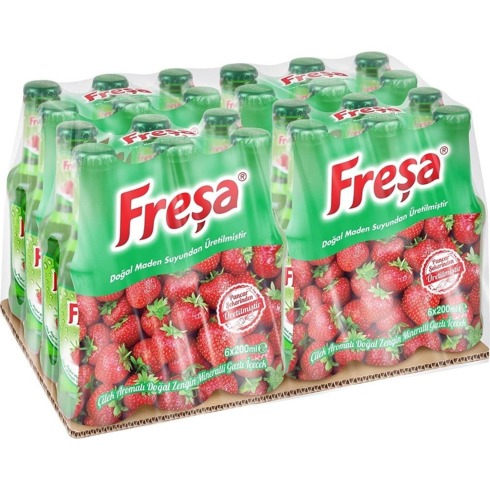 Freşa Çilek Aromalı Maden Suyu 200 Ml  x24 lü Koli