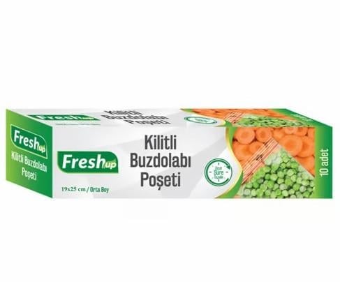 Fresh Up Kilitli Buzdolabı Poşeti Orta Boy 19x25 Cm 10 Adet
