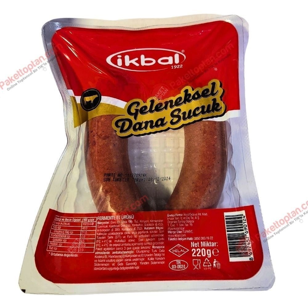 İkbal Dana Sucuk 220 Gr Fermente