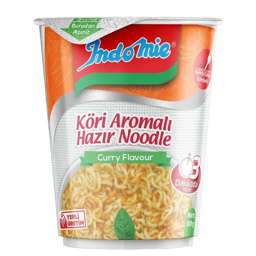 İndomie Köri Aromalı Bardak Noodle 60 Gr x24 lü Koli